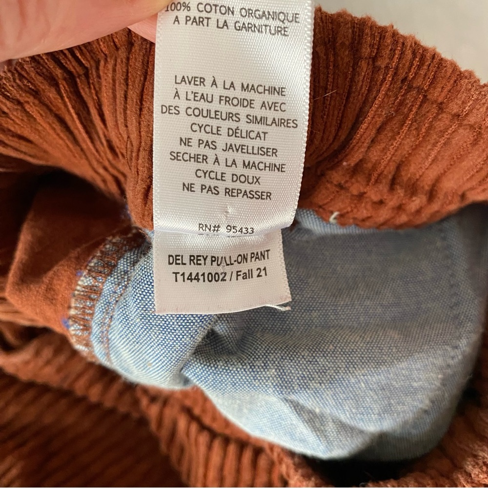 Toad&Co Del Rey pull on  Rust Corduroy Pants - Picture 8 of 12